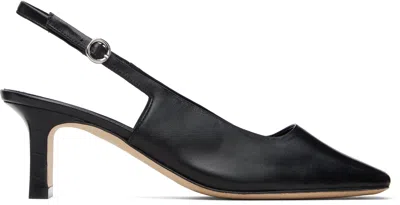 Aeyde Liza Square-toe Leather Pumps In Black