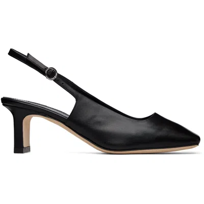 Aeyde Black Liza Slingback Heels