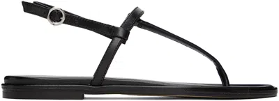 Aeyde Nala Leather Sandals In Black