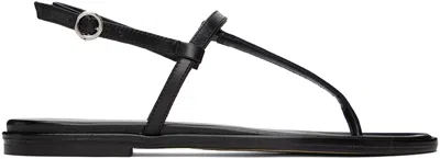 Aeyde Ella Leather Sandals In Black
