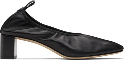 Aeyde Black Narissa Ruched Heels