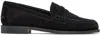 Aeyde Oscar Suede Loafers In Black