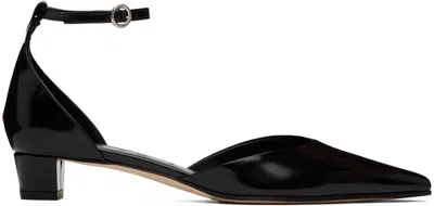 Aeyde Perrine Glossed-leather Pumps In Black