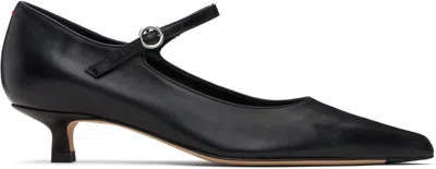 Aeyde Black Polina Mary-jane Heels