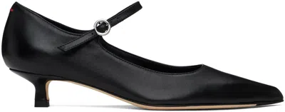 Aeyde Black Polina Nappa Leather Heels