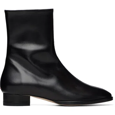 Aeyde Roisin Leather Ankle Boots In Black
