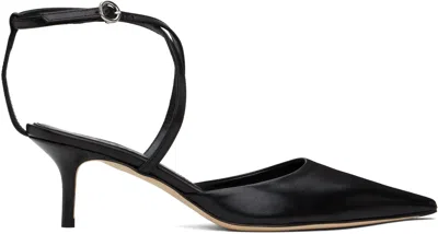 Aeyde Salome Snake-effect Leather Pumps In Black