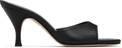 Aeyde Black Samia Stiletto Mule Heeled Sandals