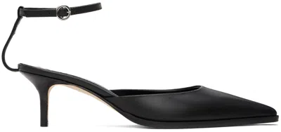 Aeyde Black Sarina Ankle-strap Heels