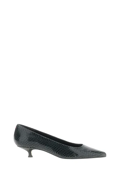 Aeyde Snake-print Leather Pumps With Ultra-pointed Toe In Green
