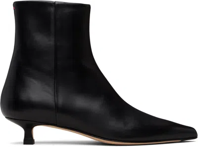 Aeyde Black Sofie Leather Ankle Boots