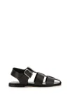 Aeyde Black Solid Sandals In Black