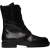 Aeyde Plain Colour Leather Ankle Boots In Black
