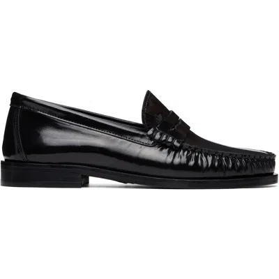 Aeyde Black Terry Polido Loafers In Multi