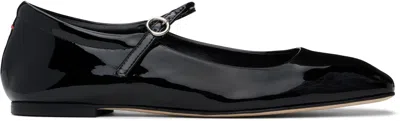 AEYDE BLACK UMA LEATHER MARY-JANE BALLERINA FLATS