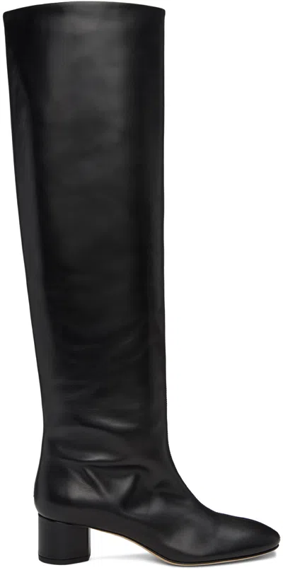 Aeyde 45mm Willa Leather Tall Boots In Black