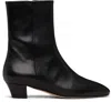 Aeyde Leather Pointed-toe Ankle Boots In Black