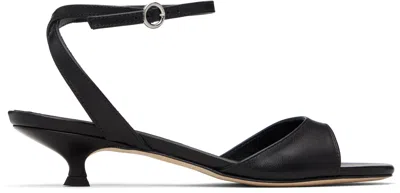 Aeyde Black Zelia Kitten-heel Sandals