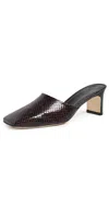 Aeyde Blithe Snake Print Pumps Port In Brown