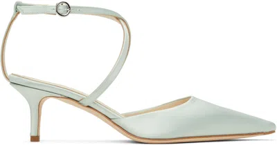 Aeyde Blue Salome Satin Heels