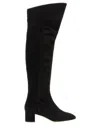 Aeyde Letizia 45mm Thin Block Square In Leathertoe Over The Knee Boot