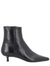 Aeyde Sofie Kitten Heel Pointed Toe Ankle Boots In Black