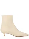 Aeyde Sofie Boots Pointed Toe Kitten Heel In White