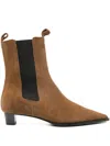 Aeyde 30mm Kiki Suede Chelsea Boots In Animal Print
