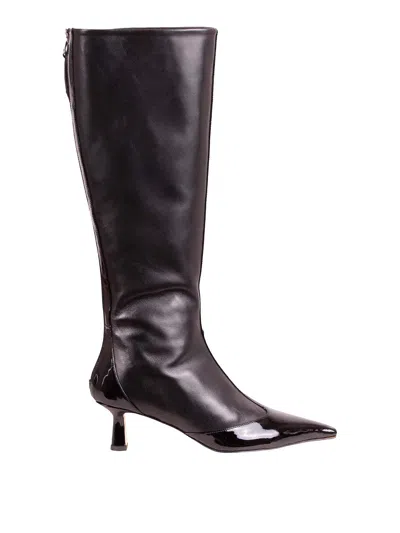 Aeyde Buckle Slingbacks In Black