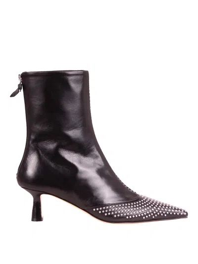 Aeyde Suede Ankle Boot In Black