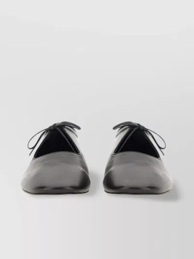 Aeyde Bow Detail Round Toe Ballerina Shoes