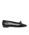 Aeyde Delfina Leather Bow Ballerina Flats In Black