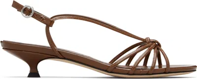 Aeyde Brown Amara Patent Leather Heeled Sandals