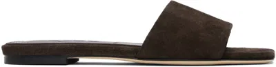 Aeyde Brown Anna Suede Sandals