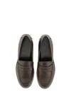 Aeyde Brown Calf Leather Loafers In Pink