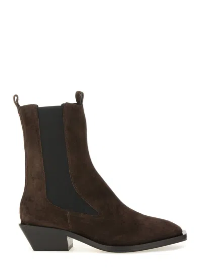 Aeyde Brown Cow Suede Boot