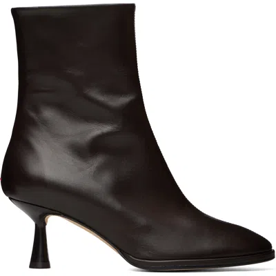 Aeyde Brown Dorothy Boots In Black