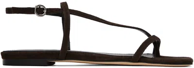 Aeyde Brown Ella Sandals In Moka
