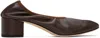 Aeyde Brown Gemma Heels In Moka