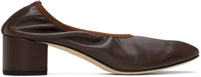 Aeyde Brown Gemma Heels In Moka