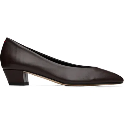 Aeyde Brown Helia Low-cut Heels In Black