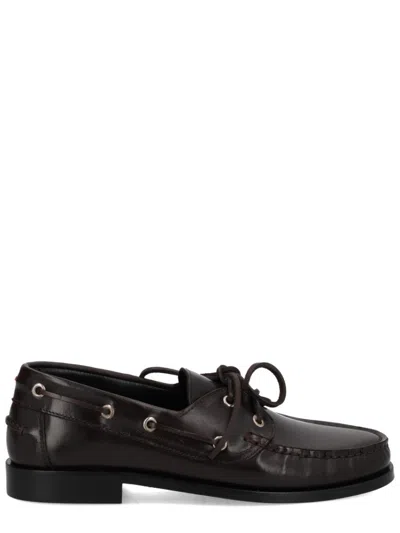 Aeyde Women Brown Leather Loafers, 8.5 Luxury Loafers & Drivers For Women Darveys In Black