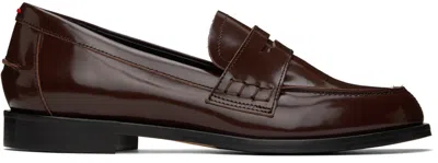 Aeyde Brown Oscar Loafers In Moka