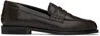 Aeyde Leather Loafers With Penny Strap And Round Toe In Brown