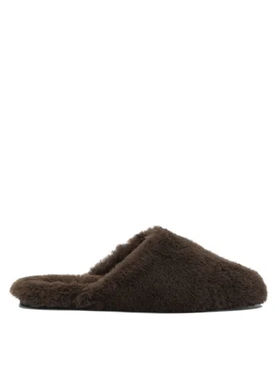 AEYDE AEYDE BROWN SHEARLING LOAFERS