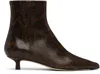 Aeyde Brown Sofie Leather Ankle Boots In Brown