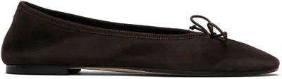 Aeyde Brown Tiby Ballerina Flats In Black