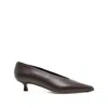 Aeyde Clara 35 Python-effect Leather Pumps In Brown