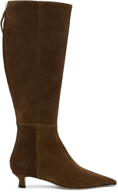 Aeyde Brown Zazie Suede Tall Boots