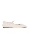 Aeyde Maryjane Leather Ballerina Shoes In White